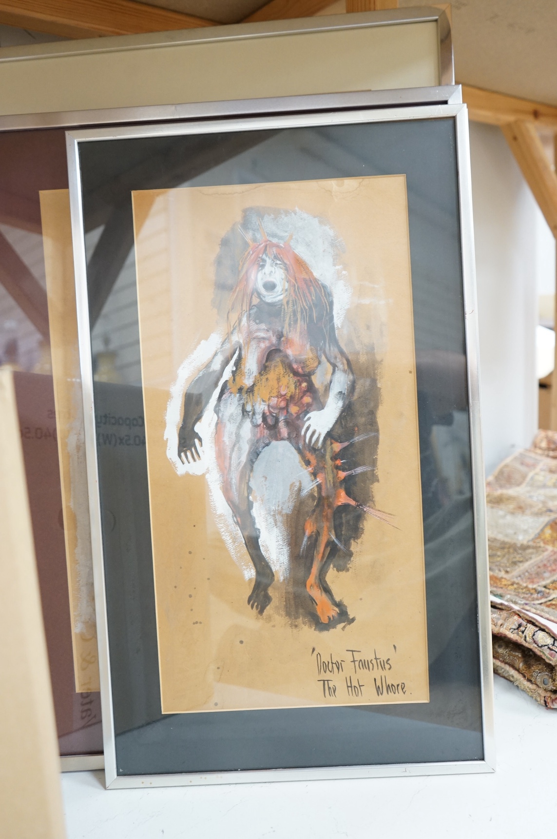 'The Women Pirates' RSC Aldwych, pencil and watercolour costume design, together with various other stage and theatrical designs, all in glazed frames. Condition - varies